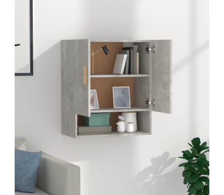 vidaXL Wall Cabinet Concrete Grey 60x31x70 cm Engineered Wood