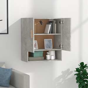 vidaXL Wall Cabinet Concrete Grey 60x31x70 cm Engineered Wood