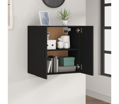 vidaXL Wandkast 60x31x60 cm bewerkt hout zwart