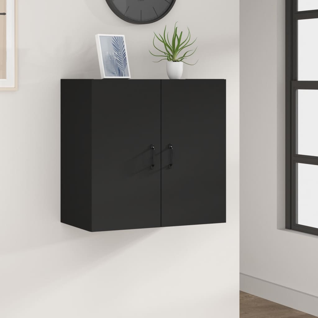 vidaXL Wall Cabinet Black 60x31x60 cm Engineered Wood