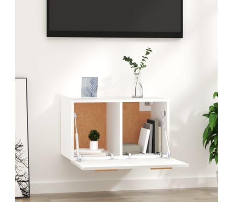 vidaXL Armário de parede 60x36,5x35 cm derivados de madeira branco