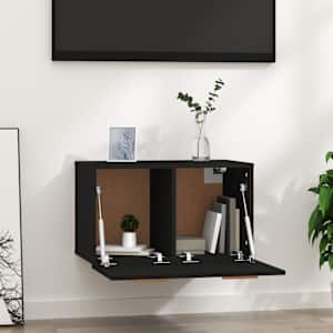 vidaXL Ντουλάπι Τοίχου Μαύρο 60 x 36,5 x 35 εκ. από Επεξεργασμένο Ξύλο