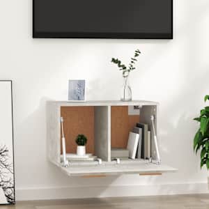 vidaXL Ντουλάπι Τοίχου Γκρι Σκυρ. 60x36,5x35 εκ. Επεξεργασμένο Ξύλο
