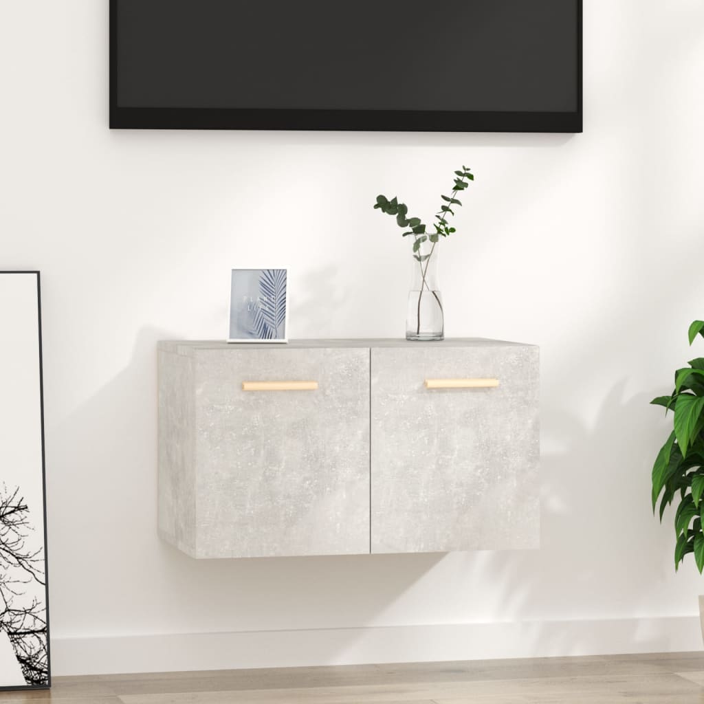 vidaXL Szafka wisz�ca, betonowa szaro��, 60x36,5x35 cm