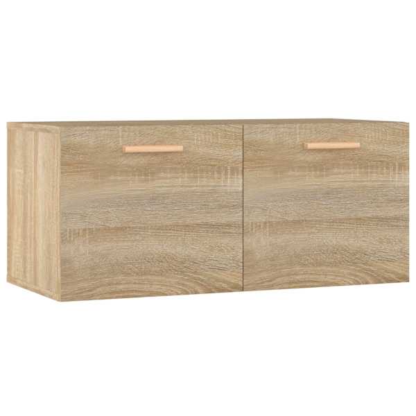 vidaXL seinakapp,Sonoma tamm, 80x35x36,5 cm, tehispuit