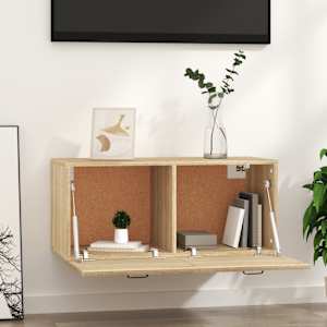 vidaXL Sieninė spintelė, sonoma ąžuolo, 80x36,5x35cm, apdirbta mediena