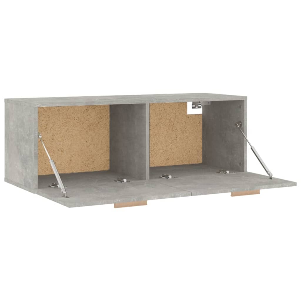 betonszürke szerelt fa faliszekrény 100 x 36,5 x 35 cm