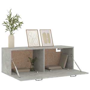 Nástěnná skříňka betonově šedá 100x36,5x35 cm kompozitní dřevo - obrázek 4