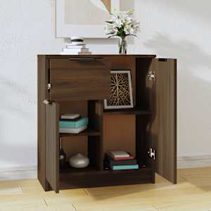 vidaXL &Scaron;oninė spintelė, ruda ąžuolo, 60x30x70cm, apdirbta mediena