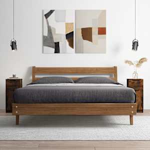 Komoda dimljeni hrast 30x30x70 cm konstruiran les