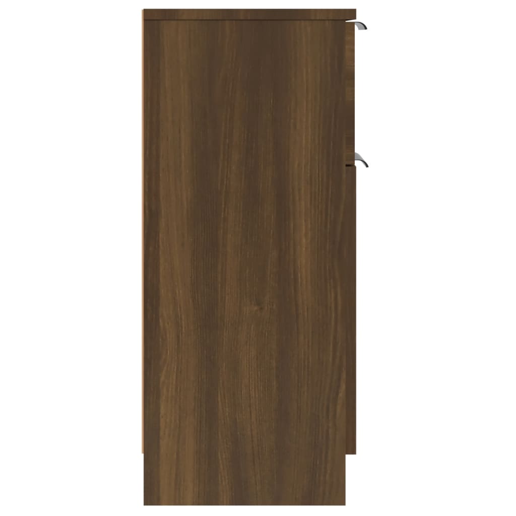 barna tölgy színű szerelt fa tálalószekrény 30 x 30 x 70 cm