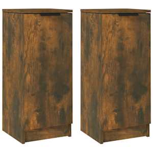 vidaXL puhvetkapid 2 tk, Suitsutatud tamm, 30 x 30 x 70 cm tehispuit