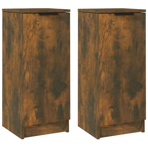vidaXL puhvetkapid 2 tk, Suitsutatud tamm, 30 x 30 x 70 cm tehispuit