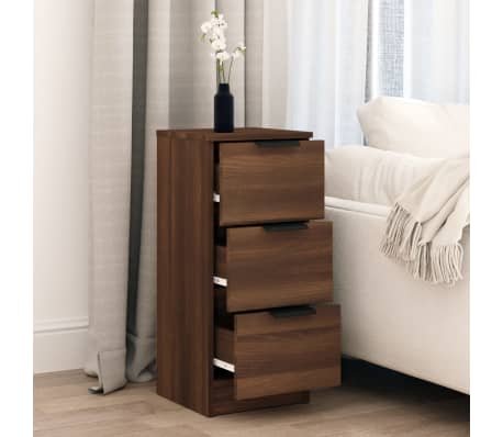 vidaXL kumode, brūna ozola, 30x30x70 cm, inženierijas koks