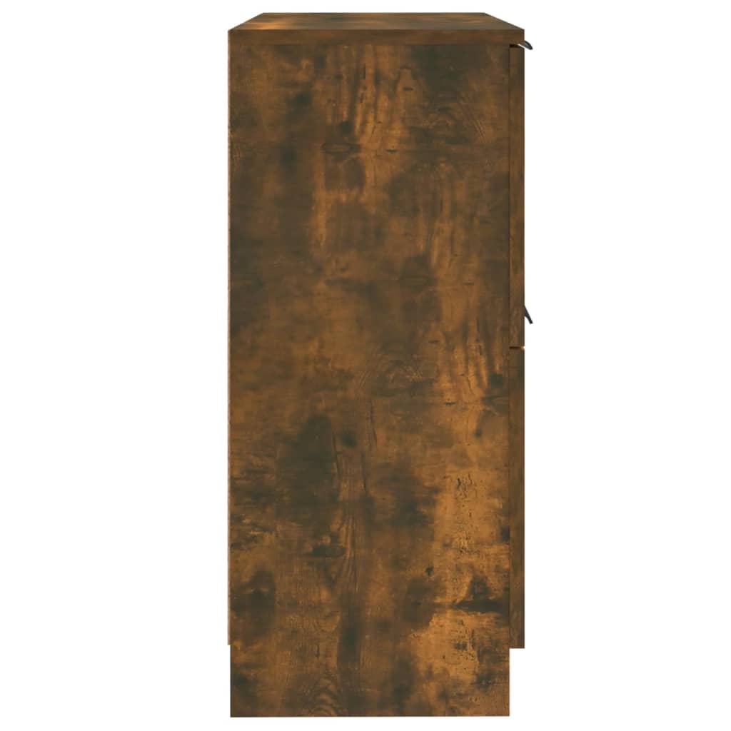 füstös tölgyszínű szerelt fa tálalószekrény 30 x 30 x 70 cm