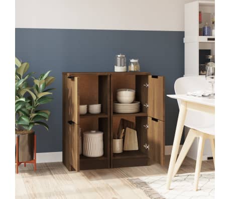 vidaXL Dulapuri, 2 buc., stejar maro, 30x30x70 cm, lemn compozit