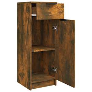 Koupelnová skříňka kouřový dub 32 x 34 x 90 cm kompozitní dřevo - obrázek 8
