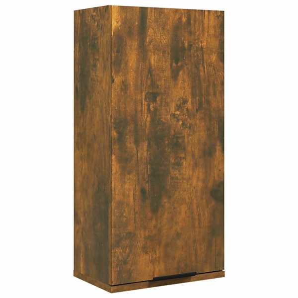 vidaXL seinale kinnitatav vannitoakapp, suitsutatud tamm, 32x20x67 cm