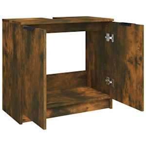 Koupelnová skříňka kouřový dub 64,5x33,5x59 cm kompozitní dřevo - obrázek 9
