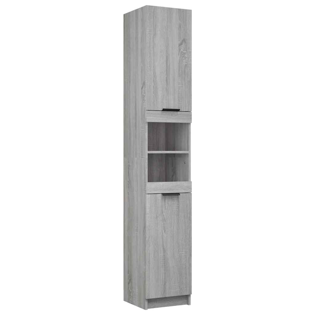 Thumbnail - vidaXL Badschrank Grau Sonoma 32x34x188,5 cm Holzwerkstoff