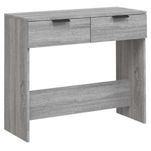 vidaXL konsoollaud, hall Sonoma tamm, 90x36x75 cm, tehispuit