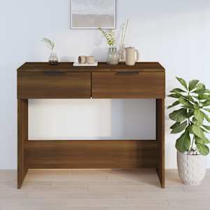 vidaXL Τραπέζι Κονσόλα Καφέ Δρυς 90x36x75 εκ. Επεξεργασμένο Ξύλο
