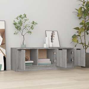 TV skříňka šedá sonoma 102 x 35 x 36,5 cm kompozitní dřevo - obrázek 3