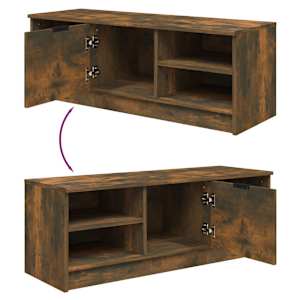 TV skříňka kouřový dub 102 x 35,5 x 36,5 cm kompozitní dřevo - obrázek 8