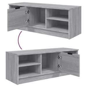 TV skříňka šedá sonoma 102 x 35,5 x 36,5 cm kompozitní dřevo - obrázek 8