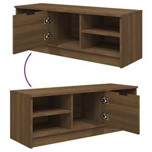 TV skříňka hnědý dub 102 x 35,5 x 36,5 cm kompozitní dřevo - obrázek 8