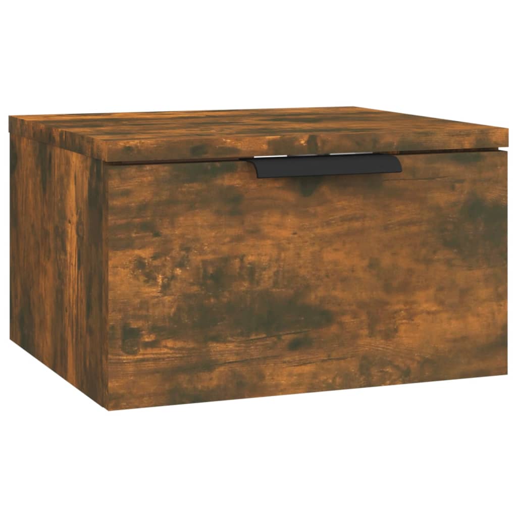 vidaXL 2 db füstös tölgy falra szerelhető éjjeliszekrény 34x30x20 cm