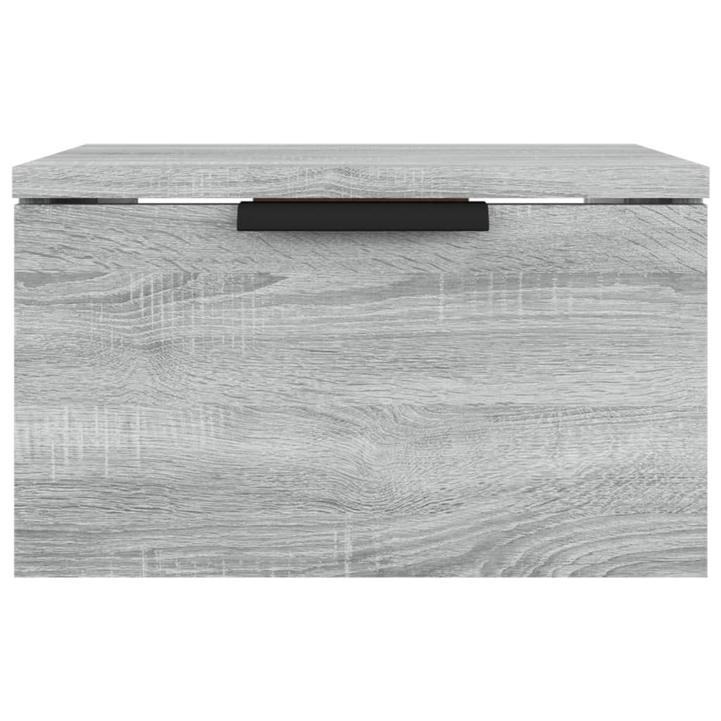 vidaXL Table de chevet murale Sonoma gris 34x30x20 cm