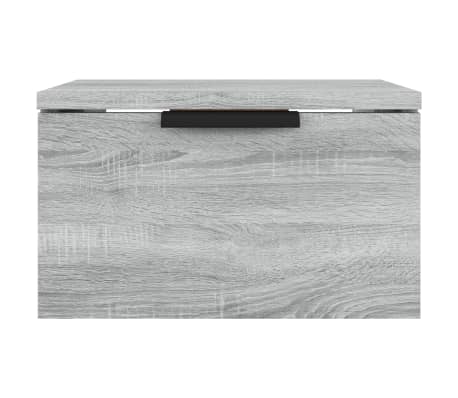 vidaXL Table de chevet murale Sonoma gris 34x30x20 cm