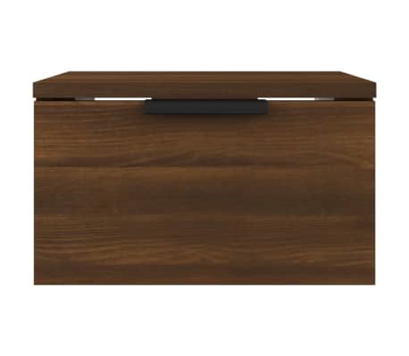 vidaXL Nachtkastje wandgemonteerd 34x30x20 cm bruin eikenkleur