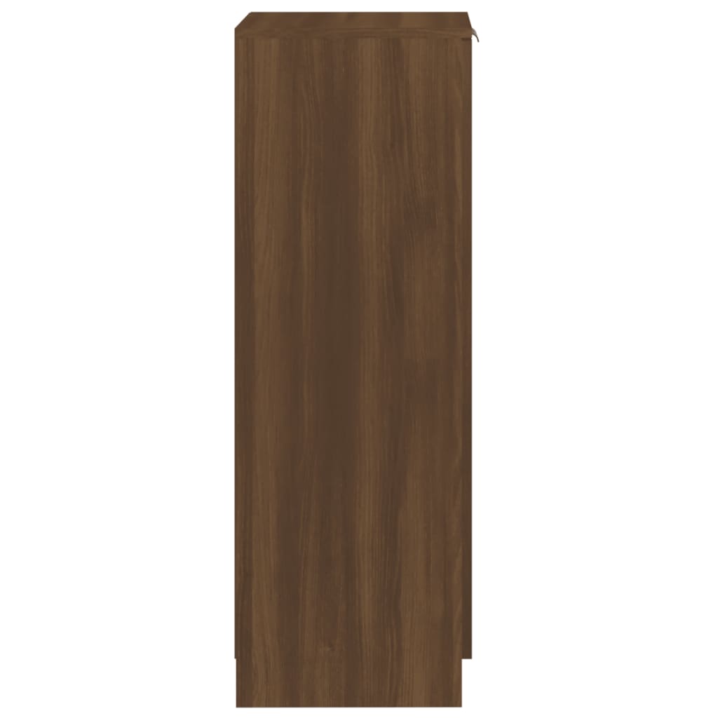 barna tölgyszínű szerelt fa cipősszekrény 30 x 35 x 100 cm