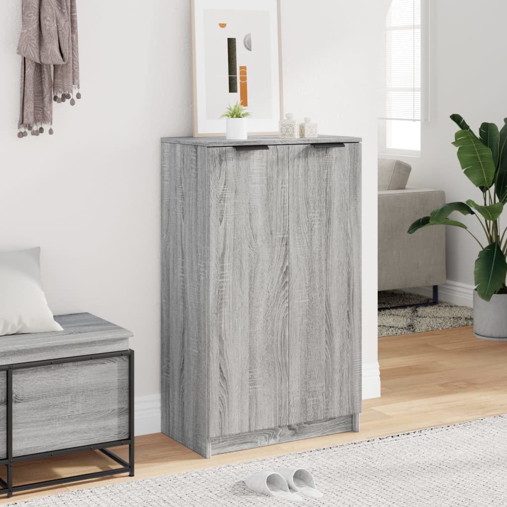 vidaXL Botník sivý dub sonoma 59x35x100 cm spracované drevo