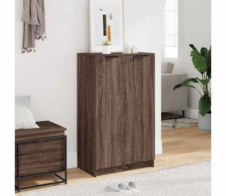 vidaXL apavu skapītis, ozolkoka krāsa, 59x35x100 cm, inženierijas koks