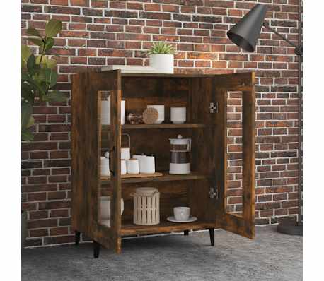 vidaXL Komoda dimljeni hrast 69,5x34x90 cm inženirski les