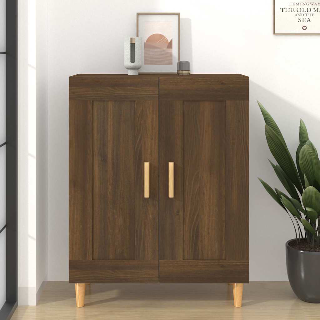 vidaXL skænk 69,5x34x90 cm konstrueret træ brun egetræsfarve