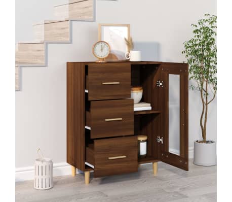 vidaXL Konsol Kahverengi Meşe Rengi 69,5x34x90 cm Kompozit Ahşap
