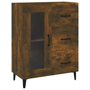 Příborník kouřový dub 69,5 x 34 x 90 cm kompozitní dřevo - obrázek 2