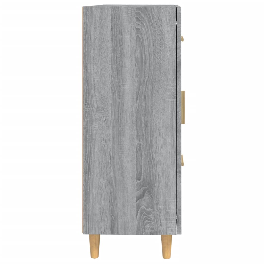 szürke sonoma színű szerelt fa tálalószekrény 69,5 x 34 x 90 cm