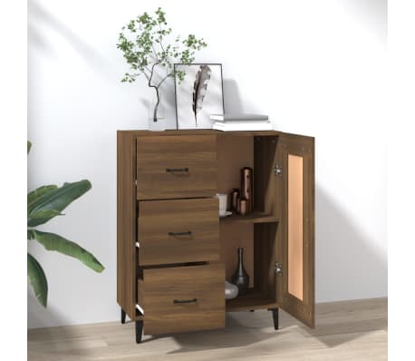 vidaXL kumode, ozolkoka krāsa, 69,5x34x90 cm, inženierijas koks