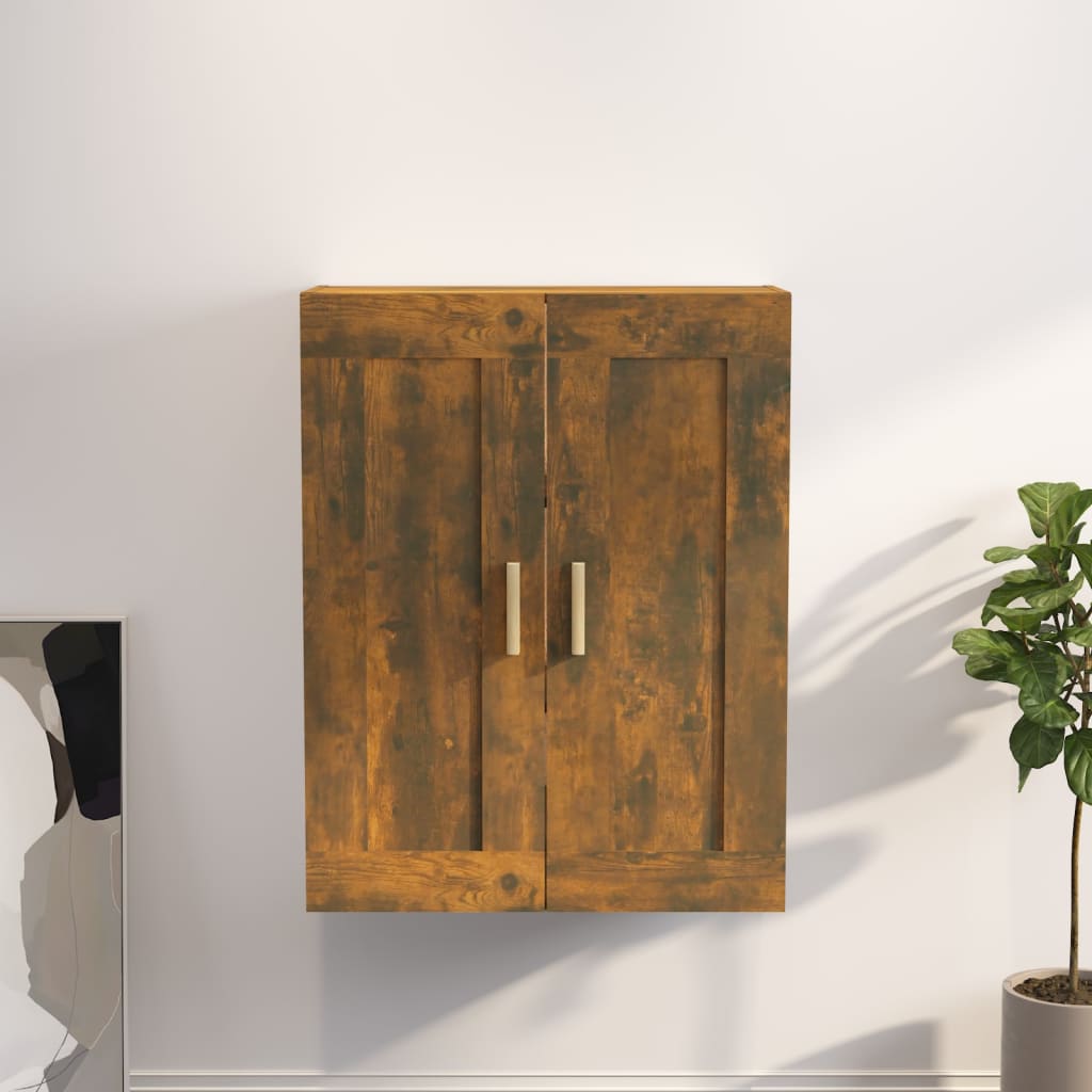 Armoire murale Chêne fumé 69,5x32,5x90 cm Bois d'ingénierie