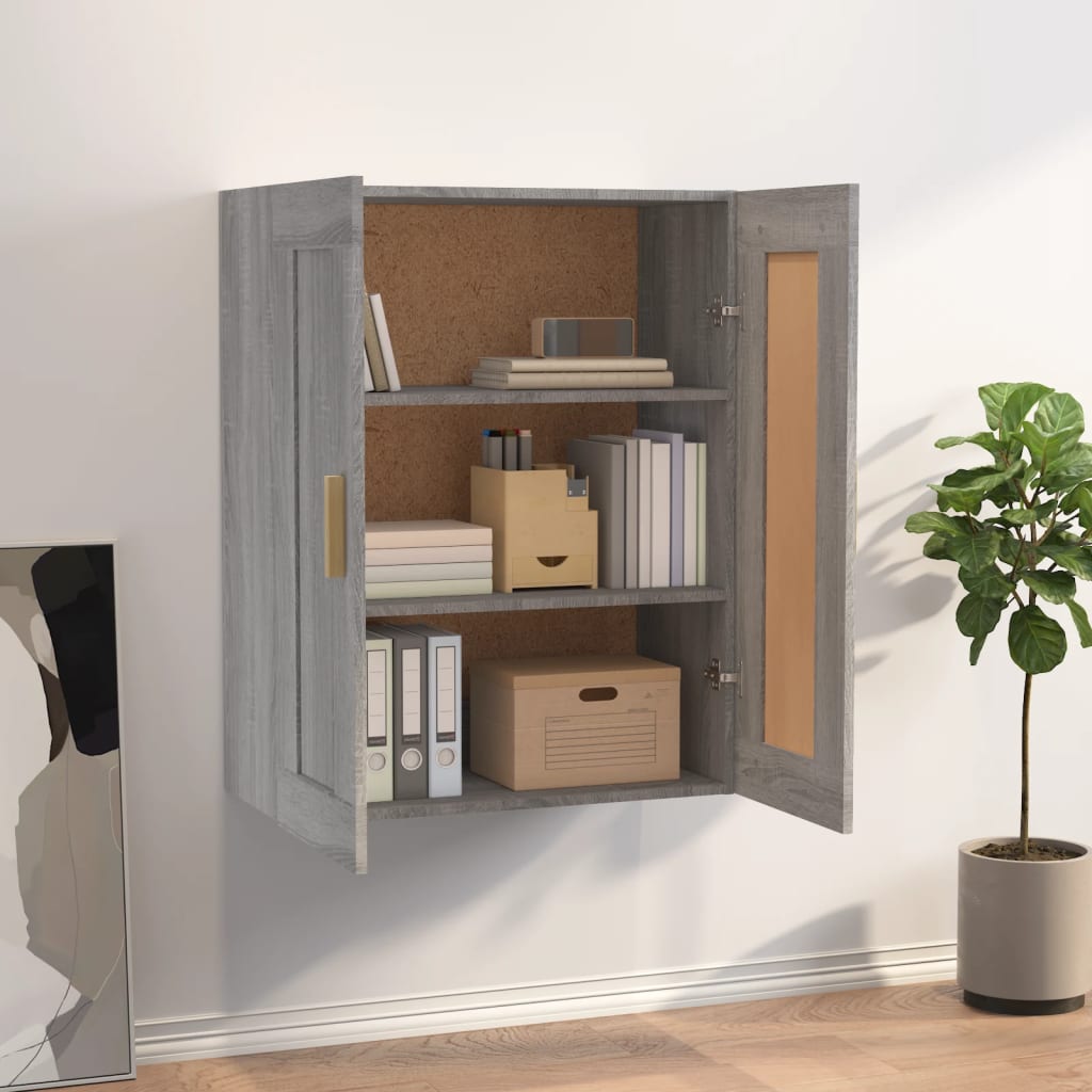 Armoire murale Sonoma gris 69,5x32,5x90 cm Bois d'ingénierie