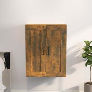 Závěsná nástěnná skříňka kouřový dub 69,5 x 32,5 x 90 cm - obrázek 1