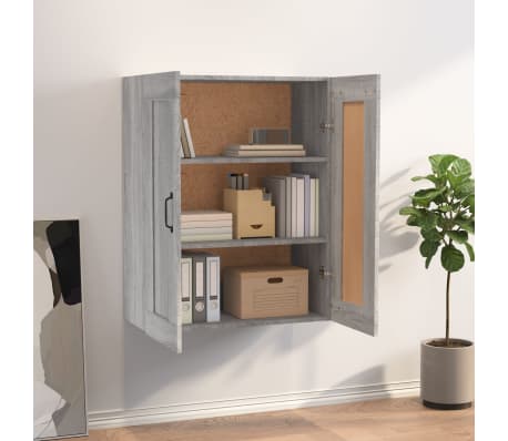 vidaXL Armoire murale suspendue Sonoma gris 69,5x32,5x90 cm