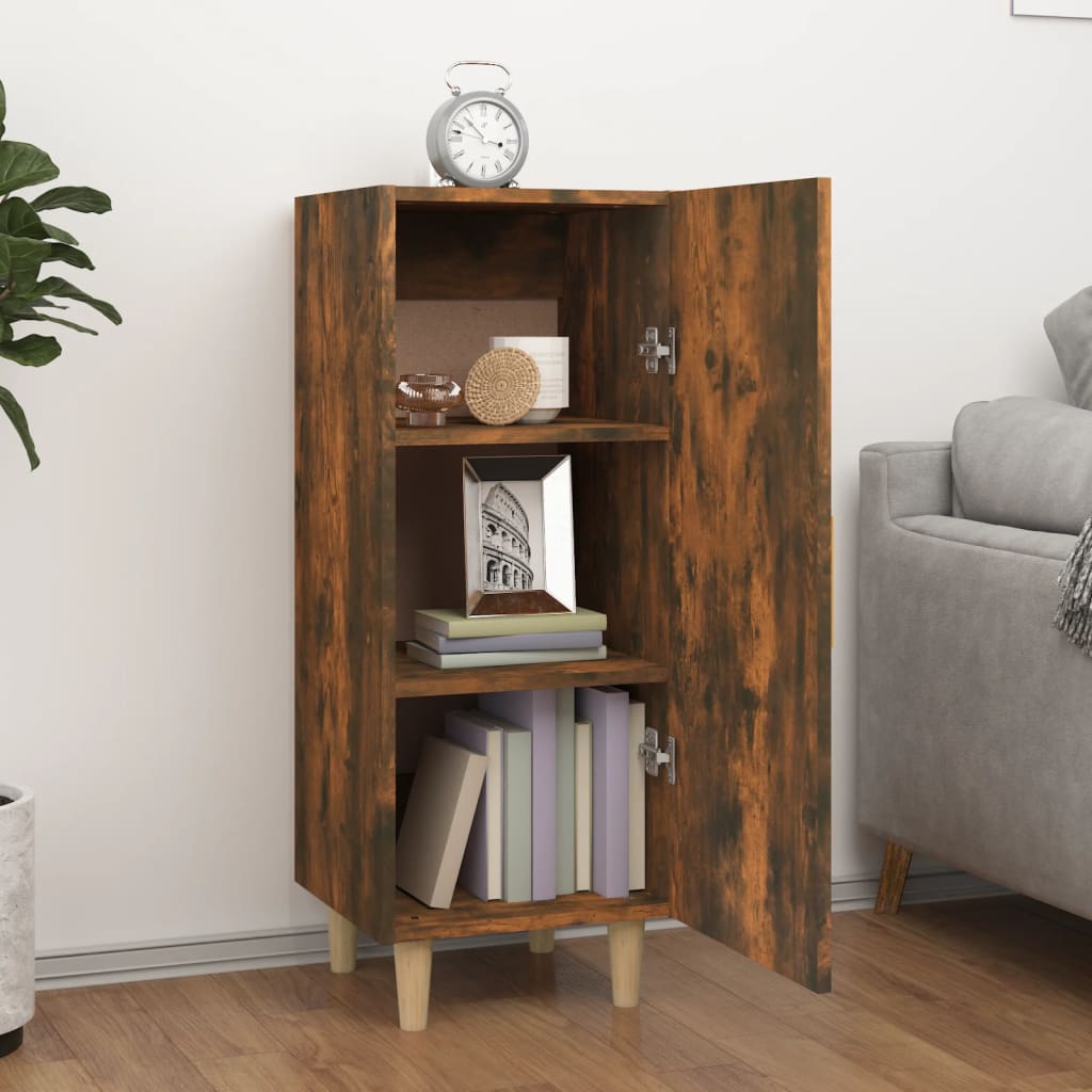 vidaXL Dressoir 34,5x34x90 cm bewerkt hout gerookt eikenkleurig afbeelding