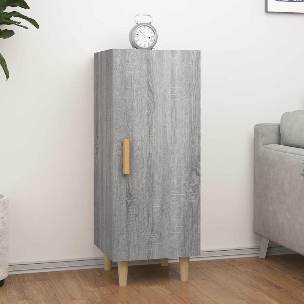 vidaXL skænk 34,5x34x90 cm konstrueret træ grå sonoma-eg