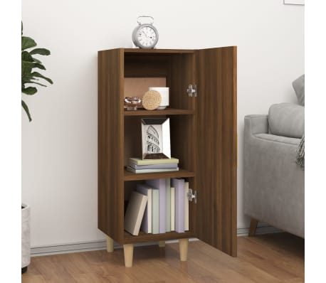 vidaXL Buffet Ch&ecirc;ne marron 34,5x34x90 cm Bois d'ing&eacute;nierie